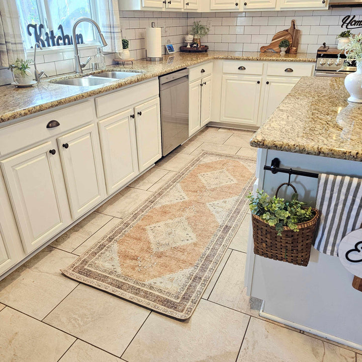 Albar Moroccan Machine Washable Brown Area Rug Foundry Select Rug Size: Runner 2'7" x 10'2"