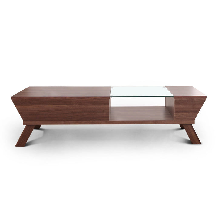 Soto 4 Legs Coffee Table with Storage Mercury Row® Color: Walnut