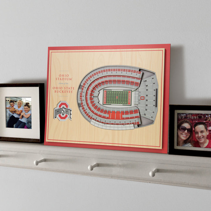 NCAA 5-Layer StadiumViews 3D Wall Art YouTheFan NCAA Team: The Ohio State University