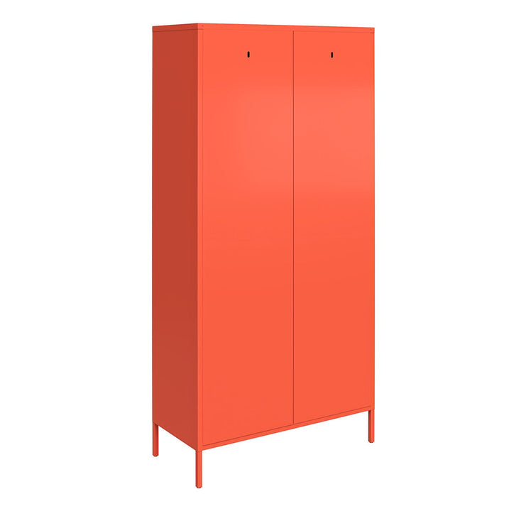 Cache 2 Door Tall Metal Locker Style Storage Cabinet Novogratz Finish: Orange