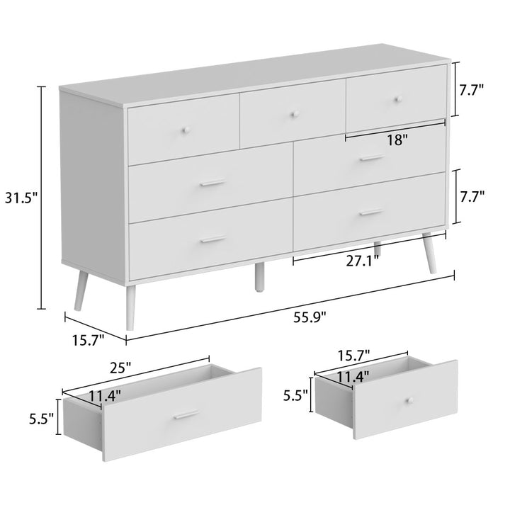 Gilock 7 Drawer 55.9" W Dresser Corrigan Studio®