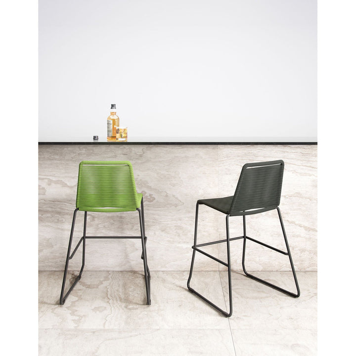 Huron Patio Bar Stool AllModern Color: Green Seat Height: Counter Stool (26" Seat Height)
