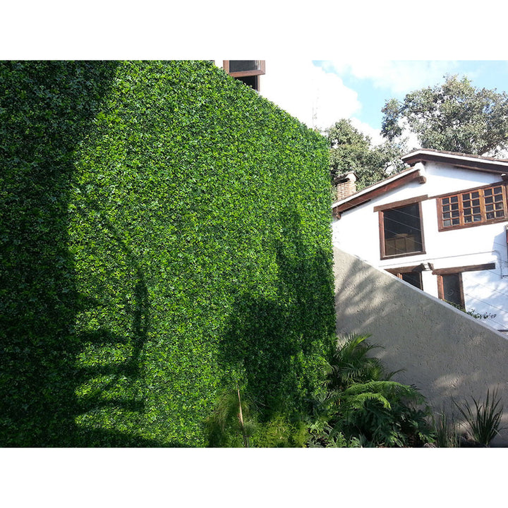 Artificial Green Foliage UV-protected for Outdoor Decor. (Set of 4) 19.68 in x 19.68 in panels (Set of 4) GreenSmart Dekor