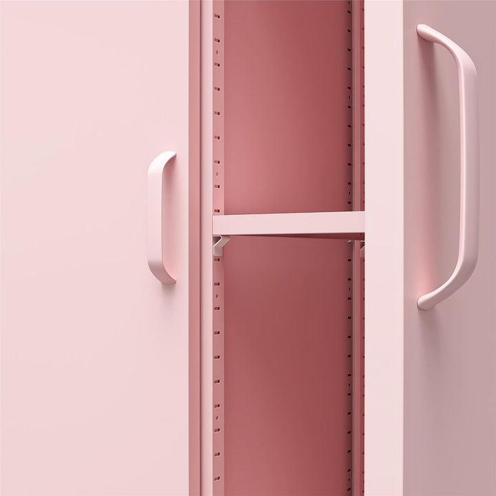 Cache 2 Door Tall Metal Locker Style Storage Cabinet Novogratz Finish: Pink