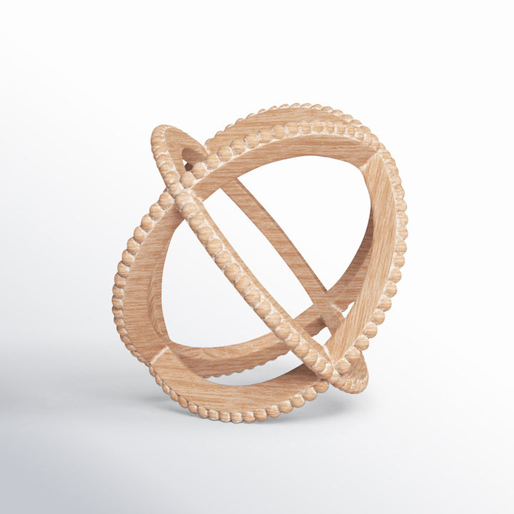 Delaney Decorative Ball Table Accent with Bead Trim Joss & Main Size: 10" H x 10" W x 10" D