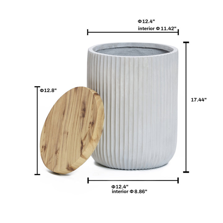 Tommen Cement Outdoor Side, End Table with Storage, Outdoor Accent Table, Housewarming Gifts Ivy Bronx