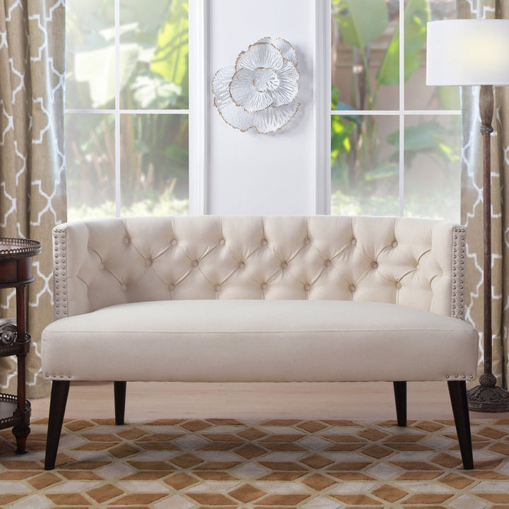 Arborglen 56" Armless Settee House of Hampton® Upholstery Color: Sky Neutral Beige