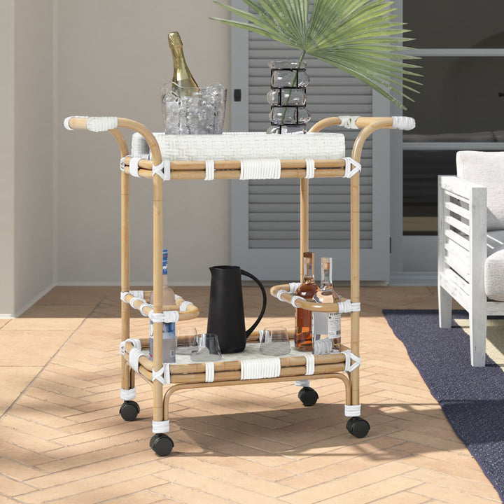 Domenica Bar Cart Joss & Main Top Color: White