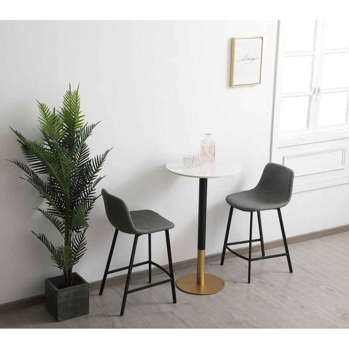 Brock Counter Height Dining Table Etta Avenue™ Top Color: White