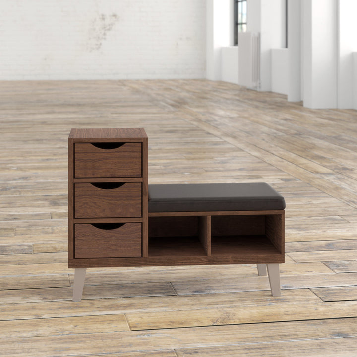 Jasmil Faux Leather Storage Bench Latitude Run®