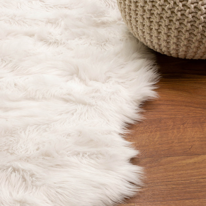 Diller White Faux Sheepskin Fur Machine Washable Shag Fluffy Area Rug Willa Arlo™ Interiors Rug Size: Novelty 4' x 6'