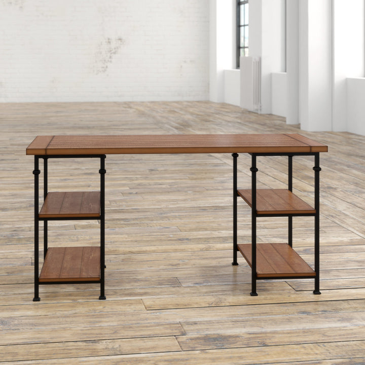 Zona Solid Wood Desk Mercury Row® Color: Rustic Oak