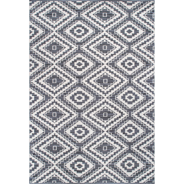 Kleiber Geometric Handmade Flatweave Cotton White/Gray Area Rug Foundry Select Rug Size: Rectangle 5' x 8'