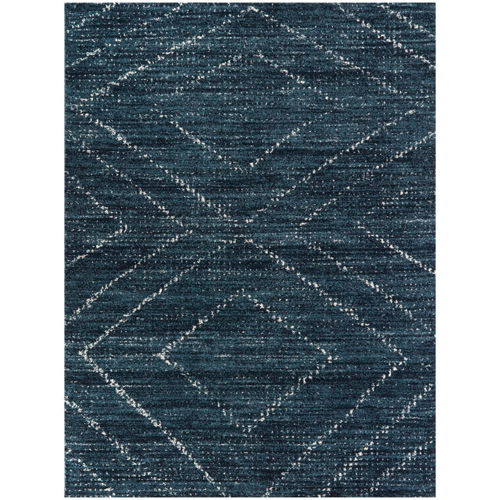 Beveridge Geometric Dark Blue Area Rug Mercury Row® Rug Size: Rectangle 5'3" x 7'