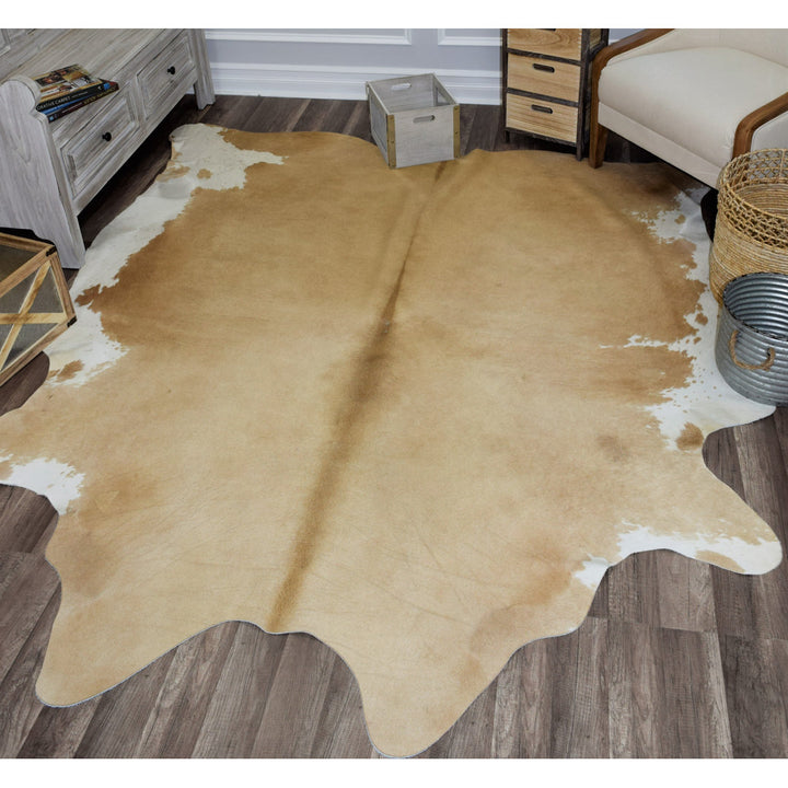 Charlize Hand Curated Cowhide Contemporary Whitish Beige 13 Area Rug AllModern Rug Size: Novelty 6' x 8'