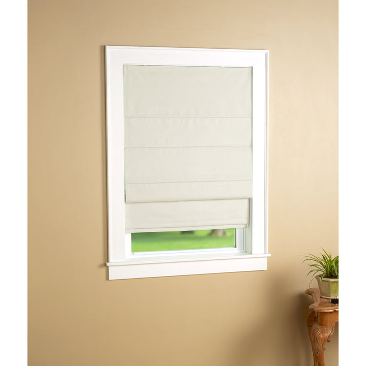 Kristers Kilby Blackout Roman Shade Red Barrel Studio® Length: 63"L, Finish: Ivory, Width: 27"W