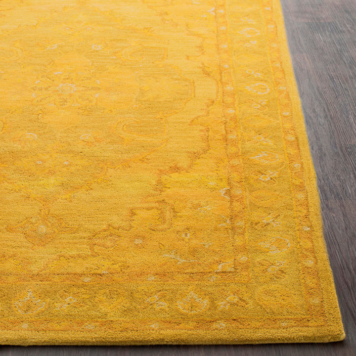 Eaddy Oriental Hand-Tufted Wool Bright Gold/Butter Area Rug Charlton Home® Rug Size: Rectangle 5' x 8'