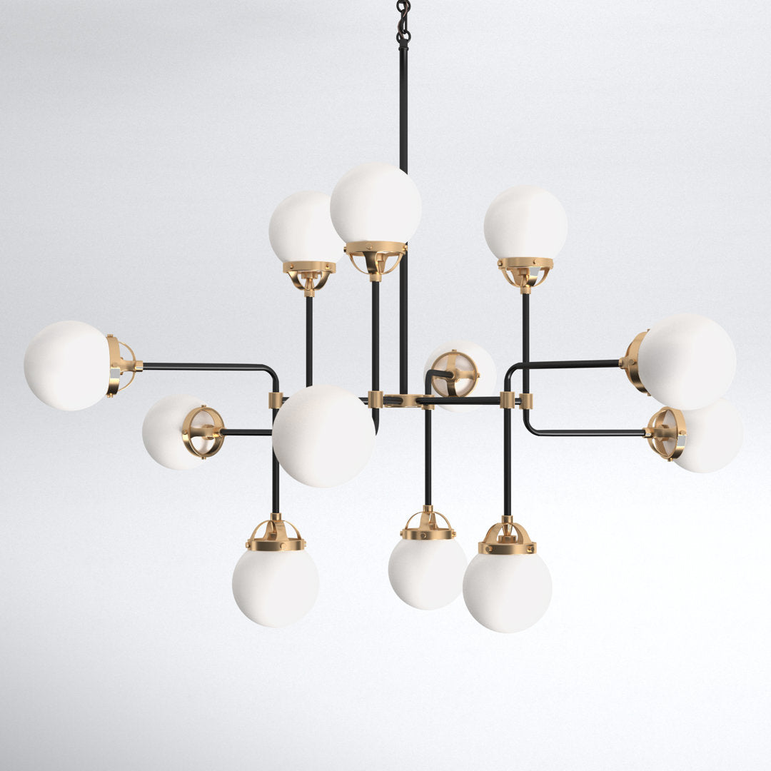 Newport 12 - Light Sputnik Modern Linear Chandelier Joss & Main