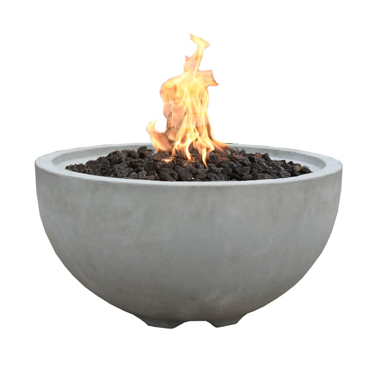 Aswaldi Round Light Grey 27" Fire Bowl Latitude Run® Fuel Type: Natural Gas