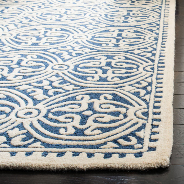 Sadik Hand Tufted Wool Geometric Rug Charlton Home® Rug Size: Rectangle 2'6" x 4'