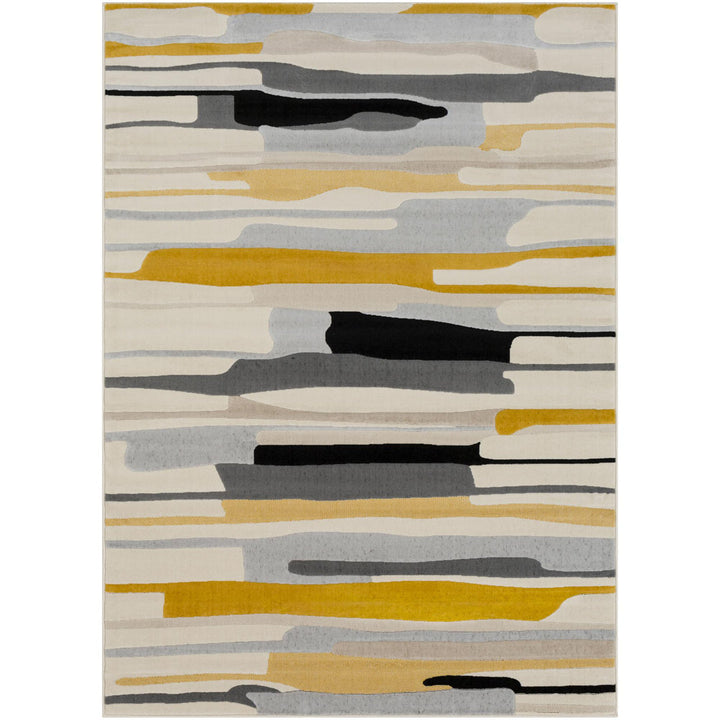 Dimond Striped Mustard/Gray/Beige Area Rug Wade Logan® Rug Size: Rectangle 6'7" x 9'