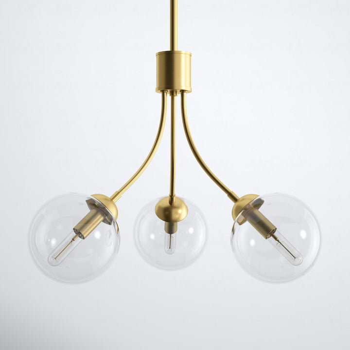 Moonrise 3 - Light Unique Globe Chandelier AllModern Finish: Natural Brass