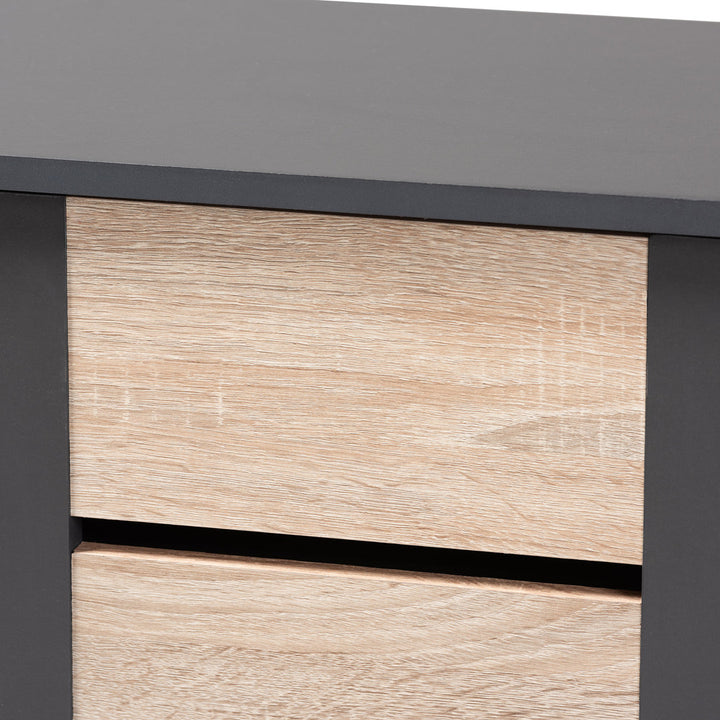 2-Door Wood Entryway 8 Pair Shoe Storage Cabinet Mercury Row®