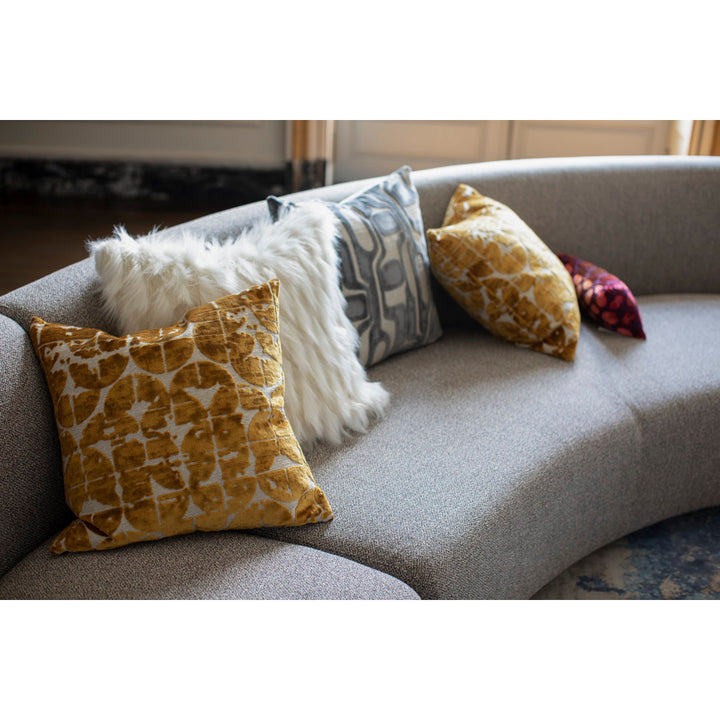 Geode Luxe Square Faux Fur Pillow Cover & Insert Eastern Accents