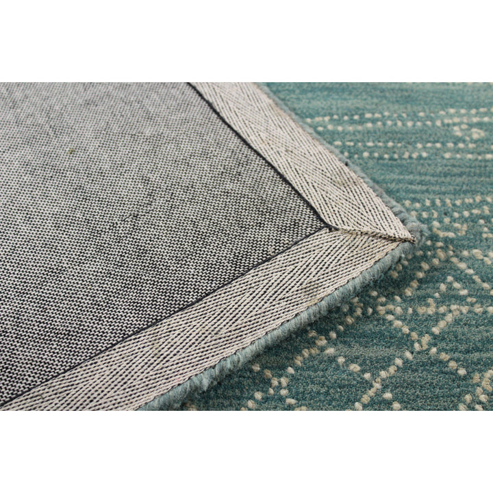Gardea Geometric Handmade Tufted Wool Teal Area Rug Langley Street® Rug Size: Rectangle 3'6" x 5'6"