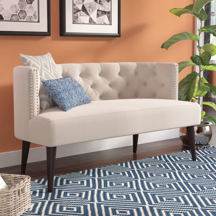 Arborglen 56" Armless Settee House of Hampton® Upholstery Color: Sky Neutral Beige