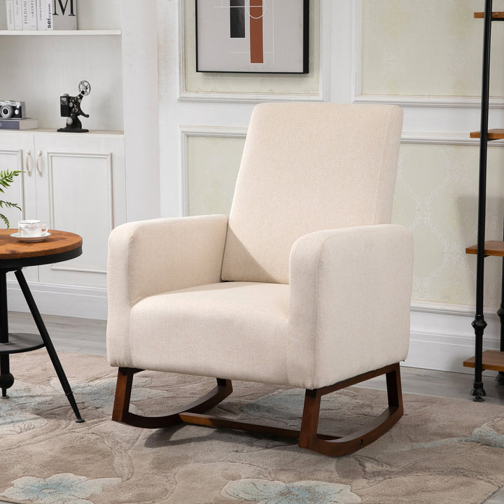 Atze Rocking Chair Latitude Run® Fabric: Cream White