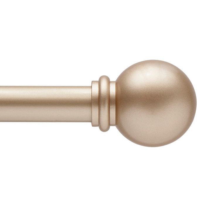 Wayfair Basics Ball End Single Curtain Rod, 28-48" or 48-86" Adjustable Length, 5/8" Dia. Steel Wayfair Basics® Size: 28" - 48"  Finish: Soft Brass