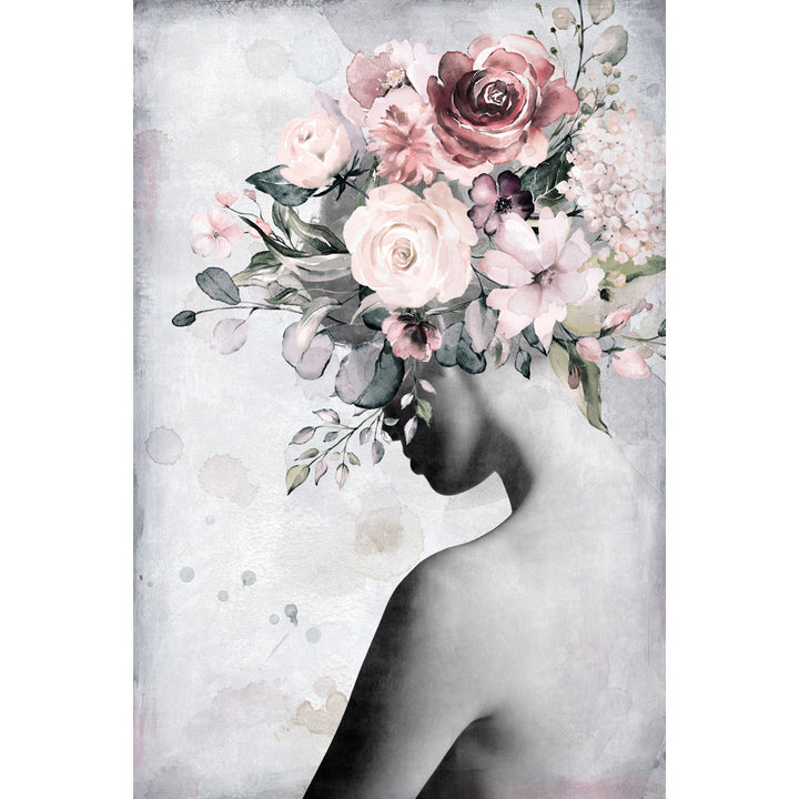 Fresh Floral Crown - Wrapped Canvas Print Marmont Hill Size: 18" H x 12" W x 1.5" D