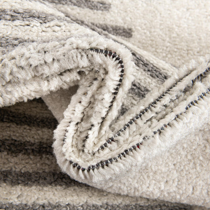 Cohutta Geometric Grey and Ivory Area Rug The Twillery Co.® Rug Size: Runner 2' x 5'