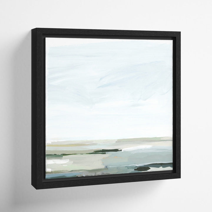 Pure Stillness - Floater Frame Painting Print on Canvas Joss & Main Size: 13.5" H x 13.5" W x 2" D Format: Espresso