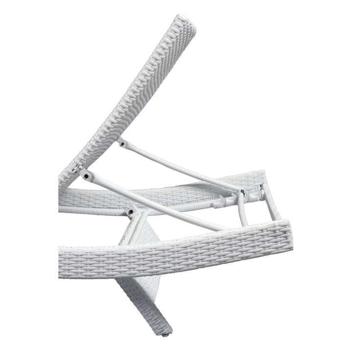 Mirabel 79'' Long Reclining Single Chaise (Set of 2) Etta Avenue™ Color: White