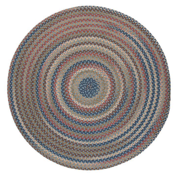 Kipton Reversible Area Rug - Light Blue Charlton Home® Rug Size: Round 9'