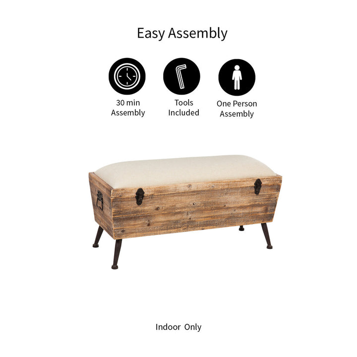 Annie Solid Wood Flip Top Storage Bench Sand & Stable™