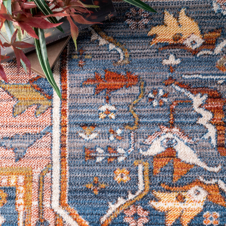 Windmere Traditional Oriental Medallion Rust/Brick/Navy Area Rug Langley Street® Rug Size: Rectangle 12' x 15'