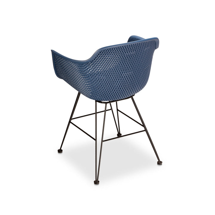 Dusti Patio Dining Armchair (Set of 2) AllModern Color: Navy