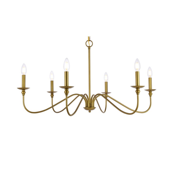 Ableton 6 - Light Candle Style Classic / Traditional Chandelier Birch Lane™ Size: 18" H x 30" W x 30" D Finish: Brass