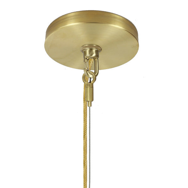 Clay 1 - Light Pendant Hammers and Heels Shade Color: Matte Black Bulb Included: No, Finish: Brass Braided