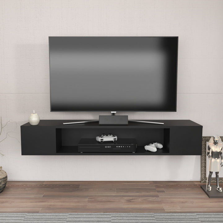 Abbie-Jane Floating TV Stand for TVs up to 70" Ebern Designs Color: Black