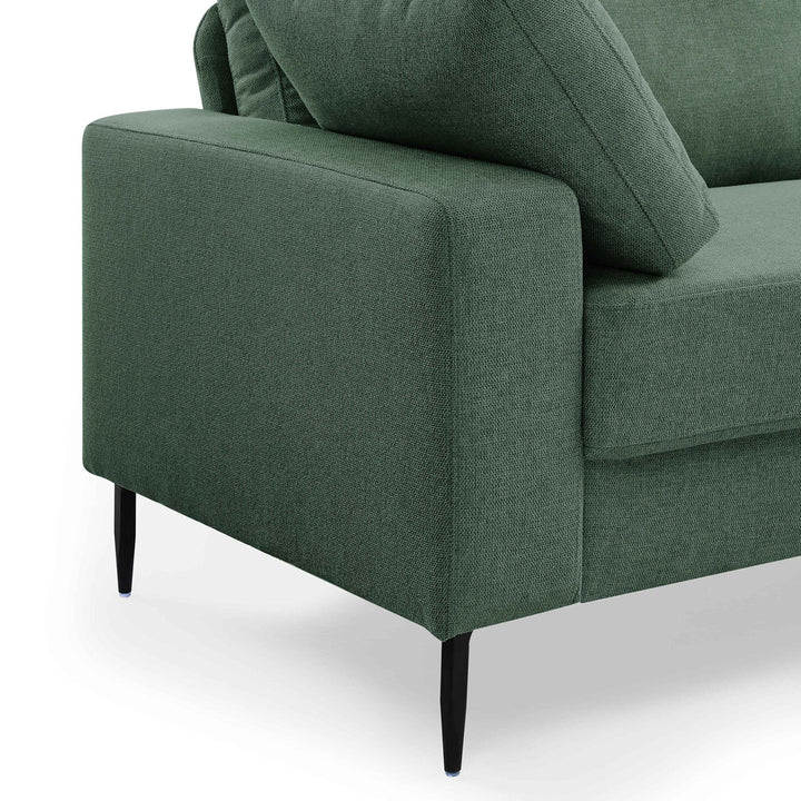 Jeses MINIMORE Modern Style Etta 84.3" Mid-Century Modern Design Sofa Corrigan Studio® Fabric: Light Green Linen Blend