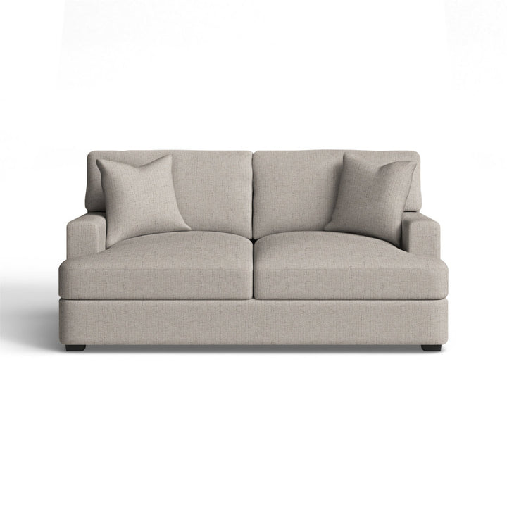 Emilio 65" Recessed Arm Loveseat With Reversible Cushions Wayfair Custom Upholstery™ Fabric: Indy Dove Performance