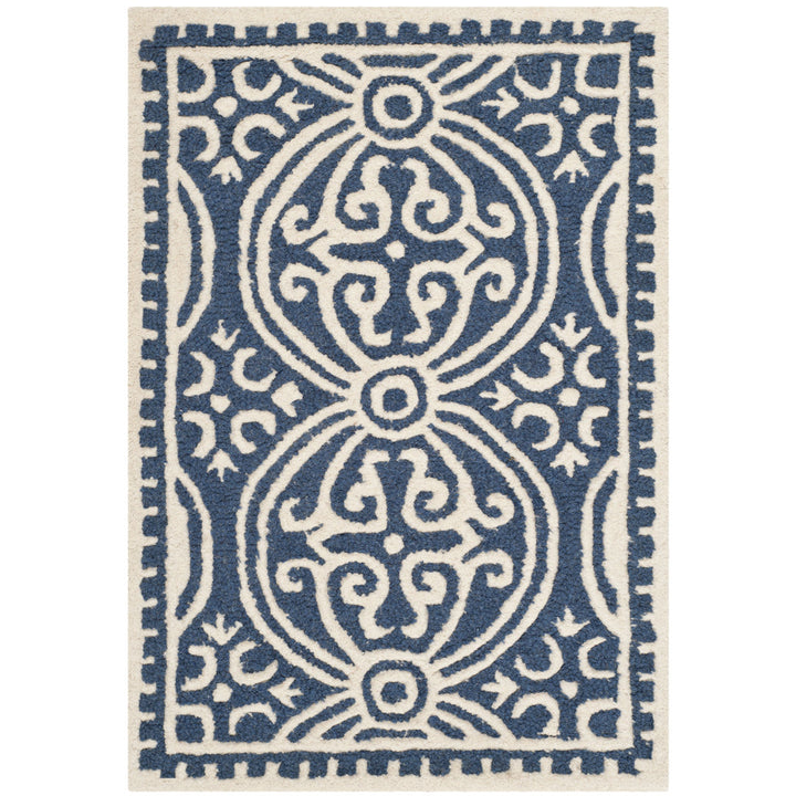 Sadik Hand Tufted Wool Geometric Rug Charlton Home® Rug Size: Rectangle 2'6" x 4'