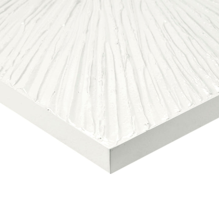 Sunburst Hand Painted Dimensional Resin Wall Art Madison Park Signature Color: White