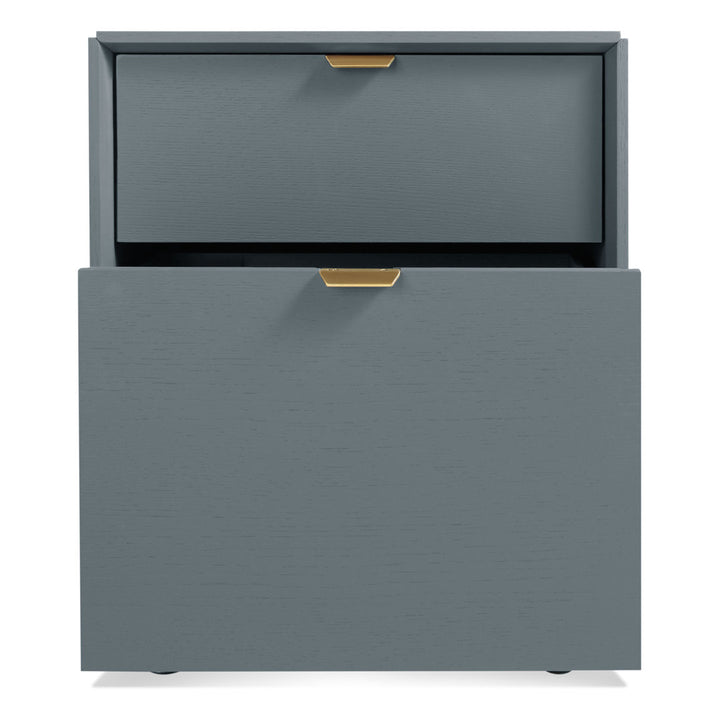 Dang 2 - Drawer Vertical Filing Cabinet Blu Dot Color: Marine Blue