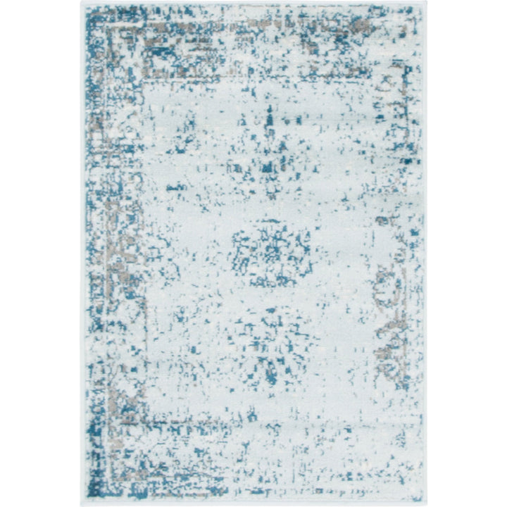 Brandt Abstract Light Blue/Navy Area Rug Mistana™ Rug Size: Rectangle 2'2" x 3'1"