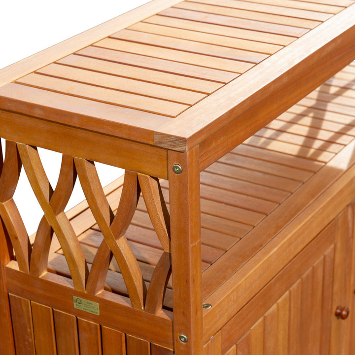 Buecker Wooden Buffet and Console Table Highland Dunes Color: Natural Oil